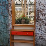 Miroirs en hêtre, années 1970, ensemble de 2