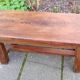 Brutalist oak coffee table