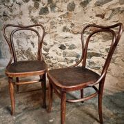Pair of curved wooden chairs by Jacob & Josef Kohn, Vienna circa 1900