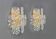 Magnificent pair of crystal wall lights by Kinkeldey, Germany, 1970s.