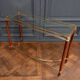 Console Lancel 4 feet 1 tray marbled columns gilded metal