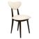 Light heart-shaped chair in boucle from the mid-century, Europe, 1960s.