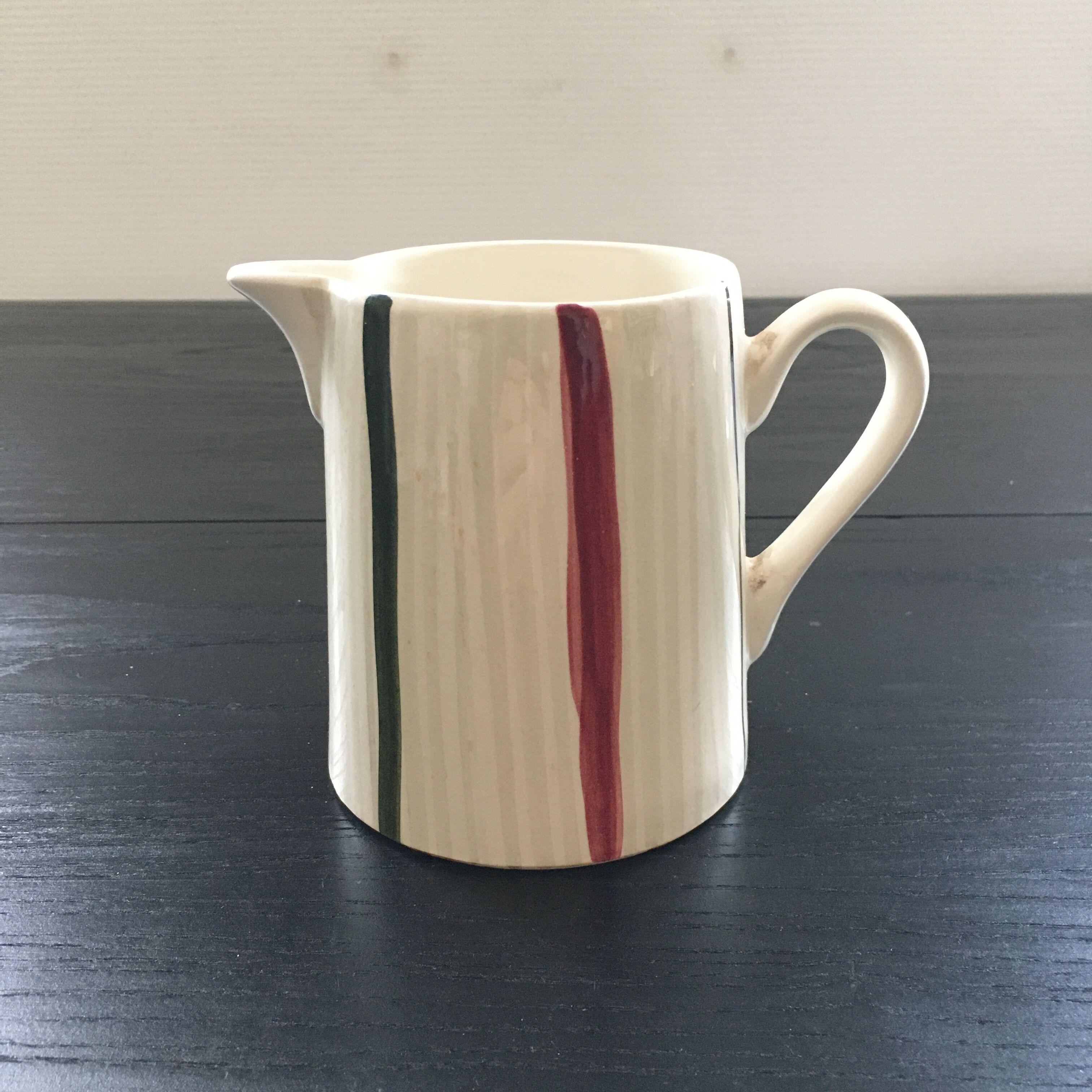 Pitcher green and red stripes