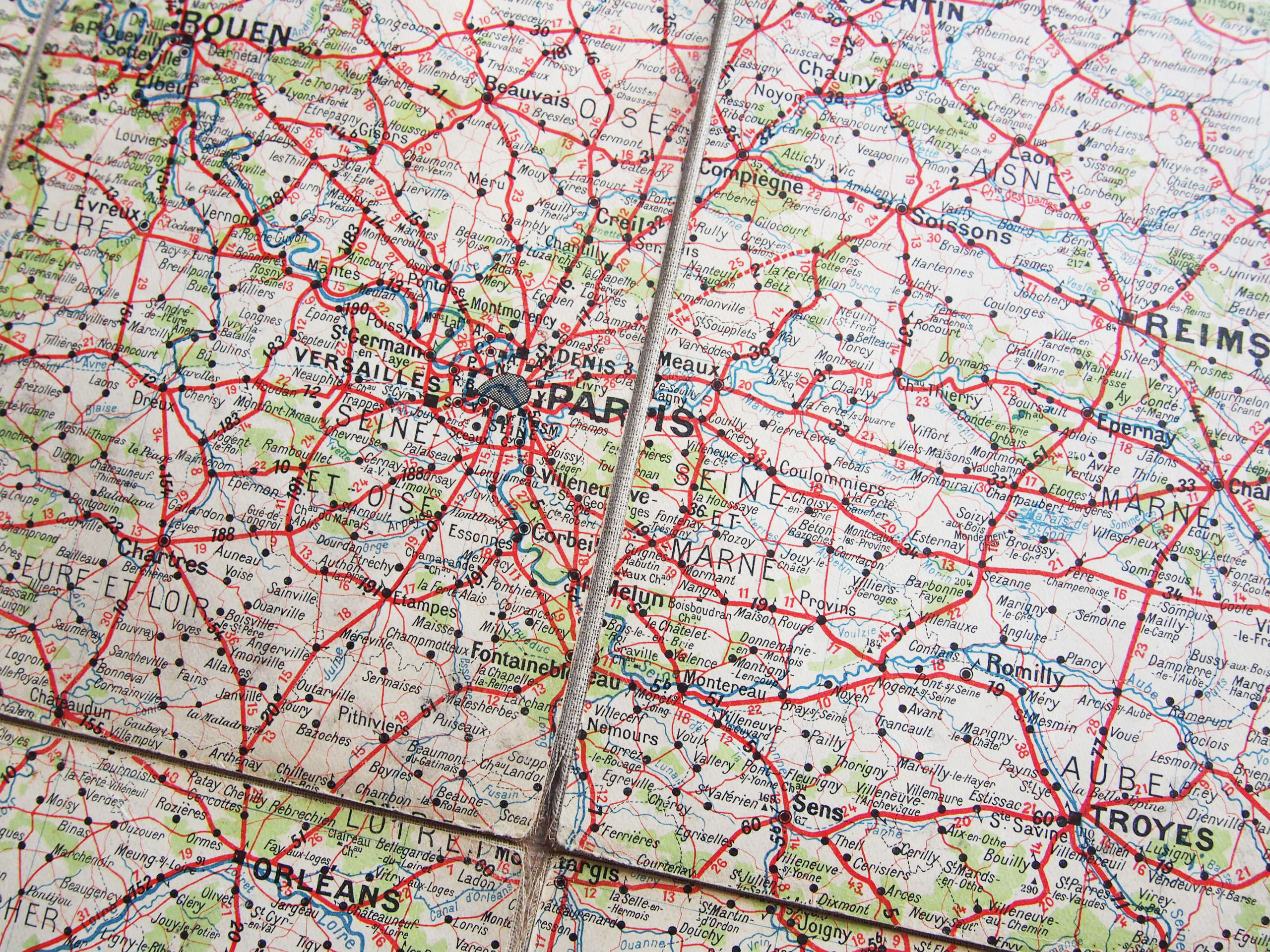 Road map of France