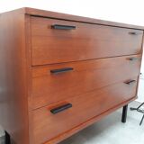 Furniture sideboard of 2 modules in teak veneer