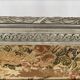 Grey lacquered wooden fireplace screen in Louis XVI style, circa 1900.