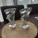 Jolie paire de vases en Cristal (Vannes) mid century