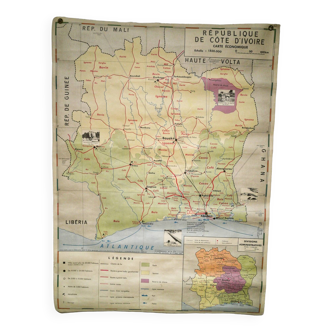 Old school map Republic of Ivory Coast