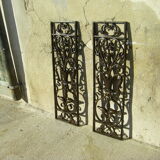 Pair of wrought iron door grilles from Dammarie