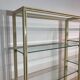 1970s Pierre Vandel Display Cabinet Shelving Cream and Brass