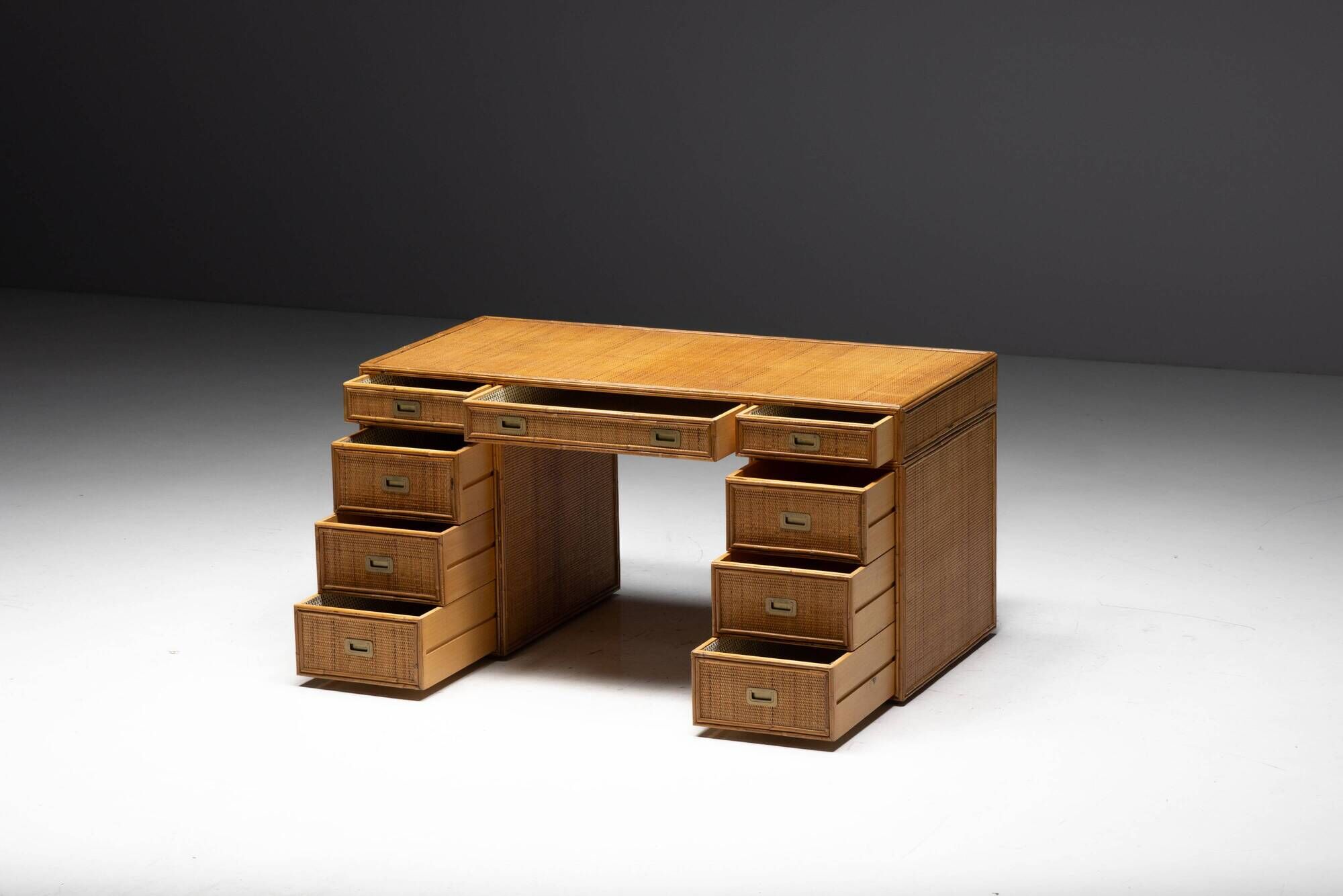Bureau en Bambou par Vivai Del Sud, Italie, 1970s