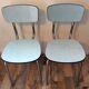 Lot of 2 blue formica chairs from the 50s-60s