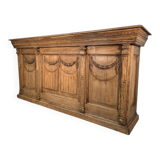 Important oak bar from a café around 1900.