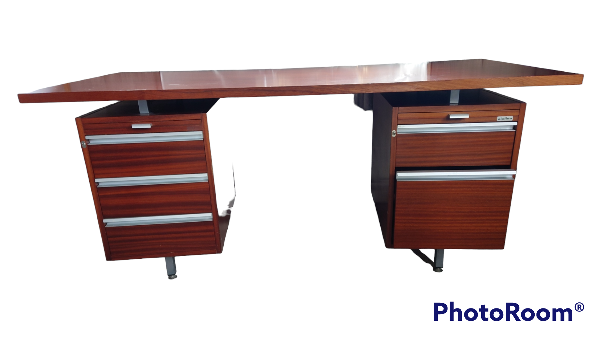 Desk 1960/1970 signed ciolino in accajou