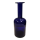 Huge blue glass vase by Otto Brauer for Holmegaard Denmark 1960s