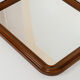 Miroir vintage en bois de noyer des années 1950