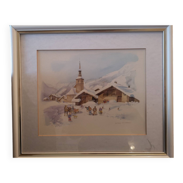 Tableau aquarelle savoie