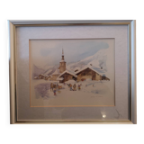 Tableau aquarelle savoie