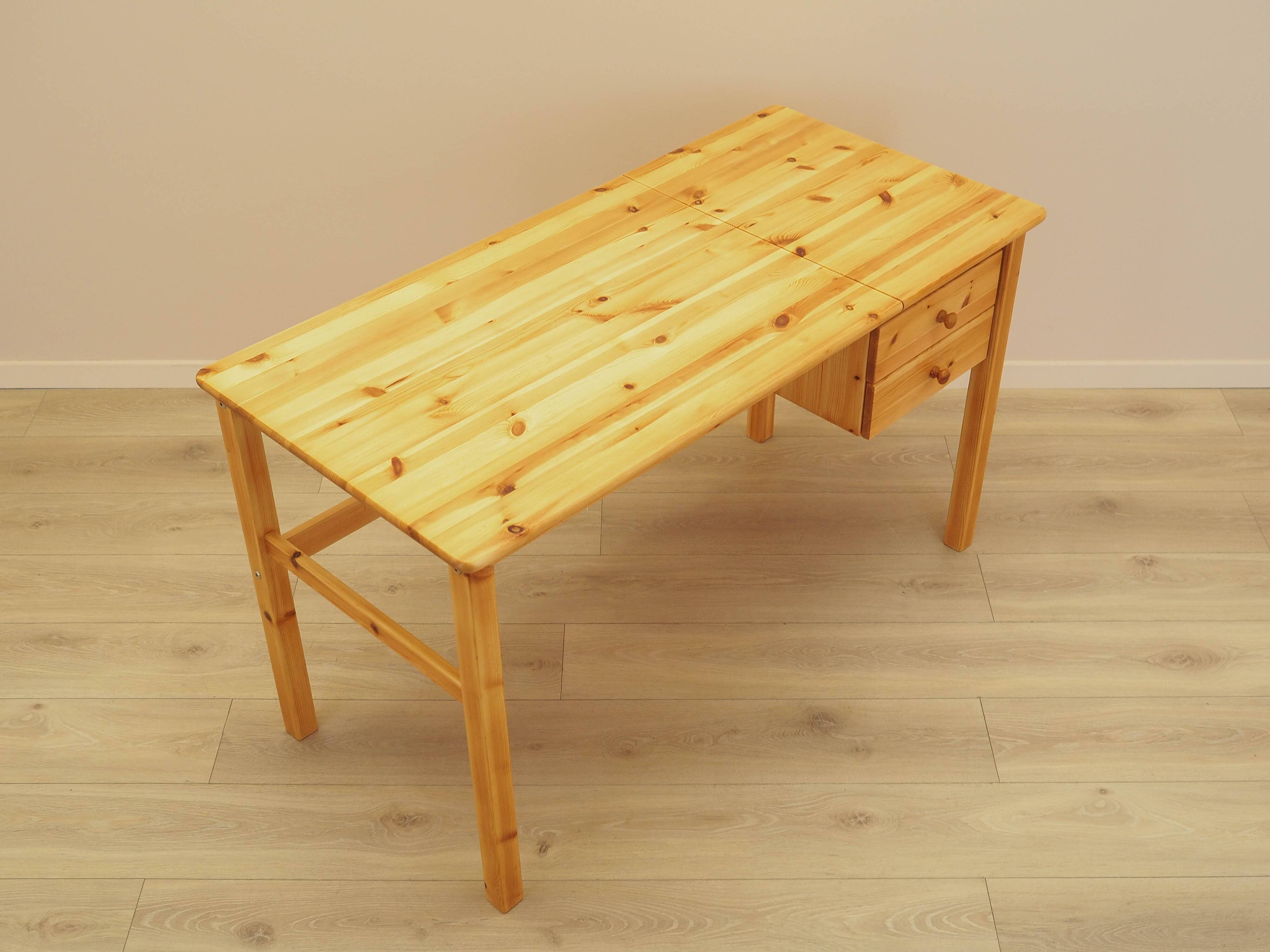 Danish pine desk with adjustable top, 1990s