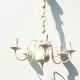 Small patinated dutch chandelier shabby chic 54 x 59 cm
