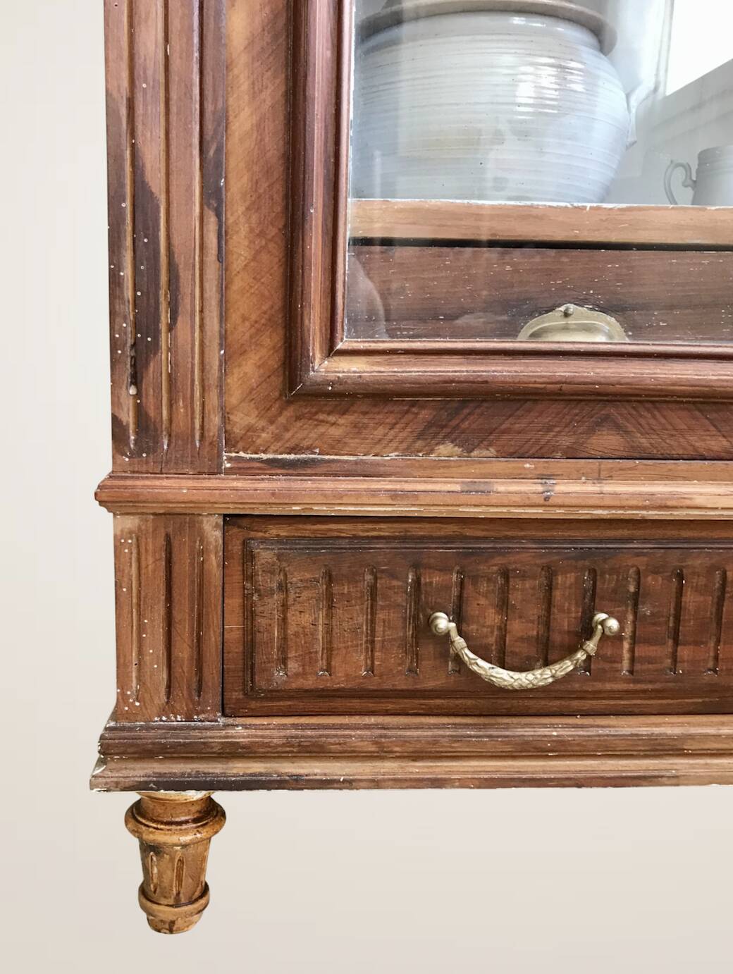 Display cabinet, dresser, antique wooden bookshelf.