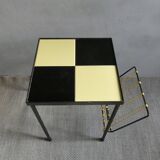 Table d'appoint en métal et carreaux de céramique, vers 1960
