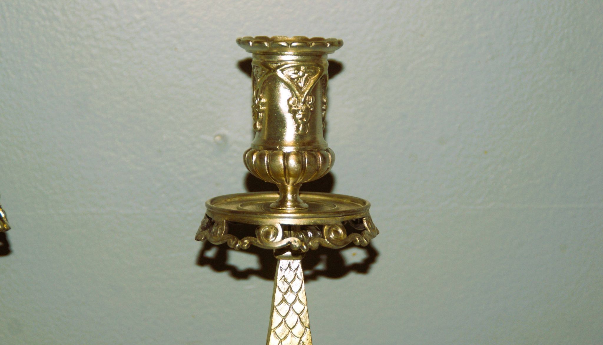 Rare pair of 19th century bronze candlesticks