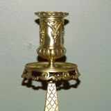 Rare pair of 19th century bronze candlesticks