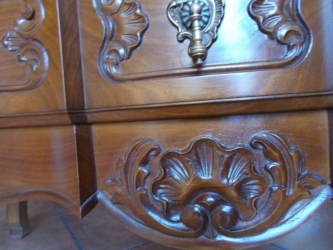 Chest of drawers with 3 drawers in cherry wood