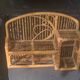 Bamboo and rattan shelf, designer and vintage, to hang or place