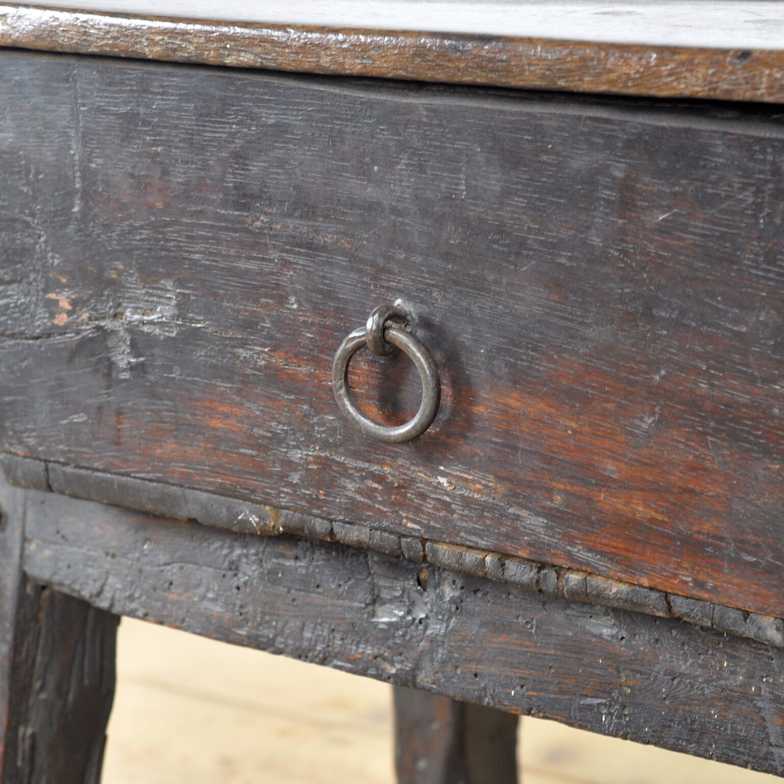 Spanish oak side table, 18th century