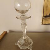 Candle holder blown glass lace lamp