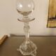 Candle holder blown glass lace lamp
