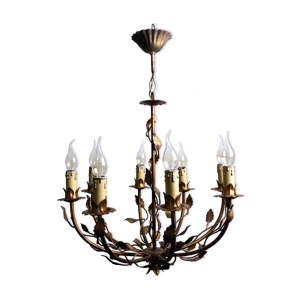lustre végétal en métal