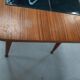 Coffee table year 50 / 60 - tiled tiled Boat decorated Marine feet spindles