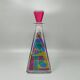 Carafe ou bouteille décorative d'exception des années 1970, signée Luigi Bormioli. Fabriquée en Italie.