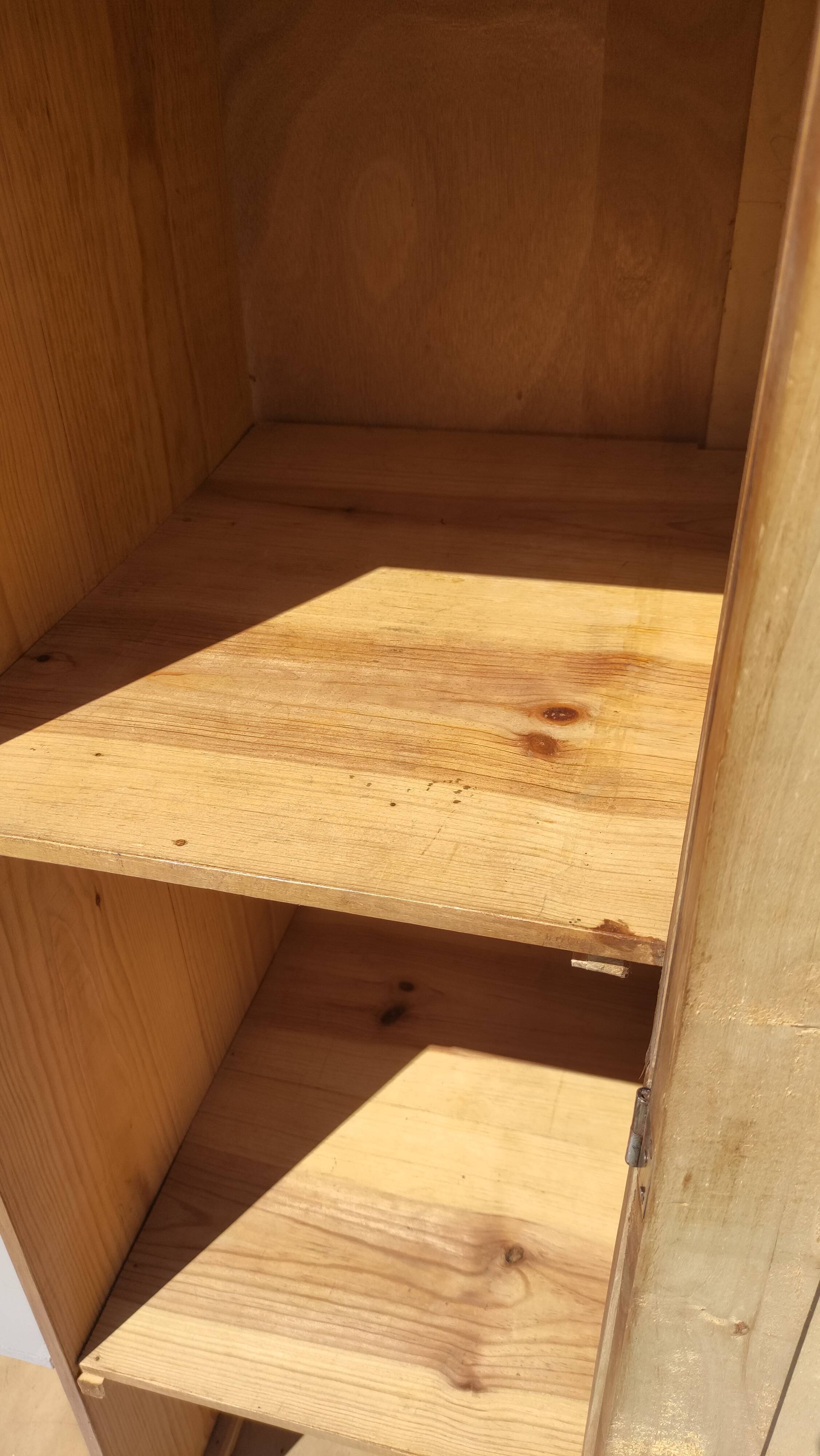Parisian wardrobe in raw wood
