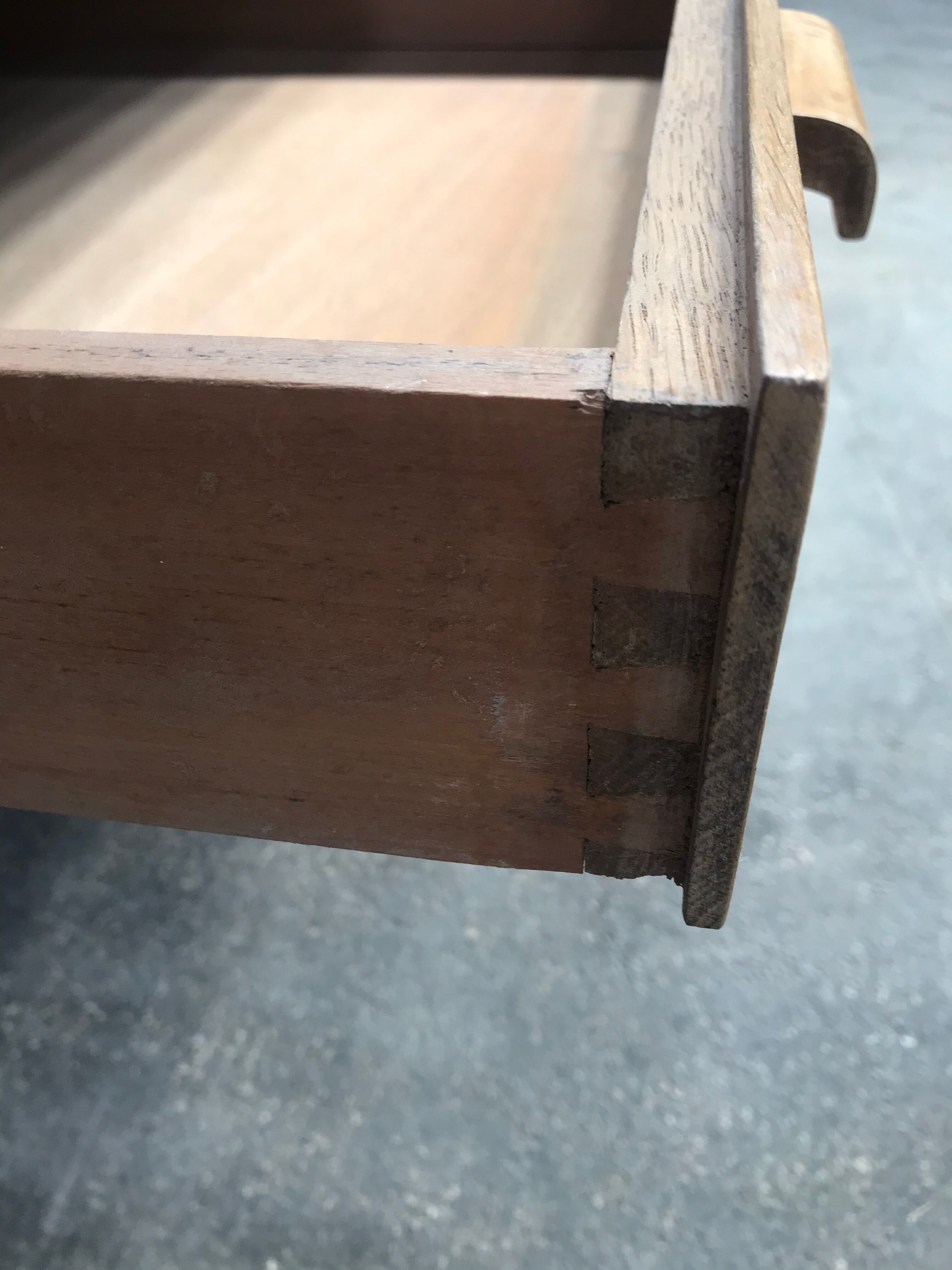 Flat desk in solid oak from the 1950s