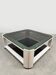 Vintage Italian space age design smoked glass coffee table 1970