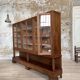 Solid wood display cabinet.