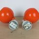 Paire d'appliques globes orange années 70