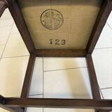 4 Henri IV wood and leather chairs