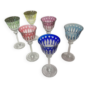 A vendre verres cristal - couleur
