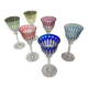 For sale st louis coloured crystal glasses, tommy model