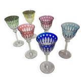 A vendre verres cristal couleur st louis modele tommy