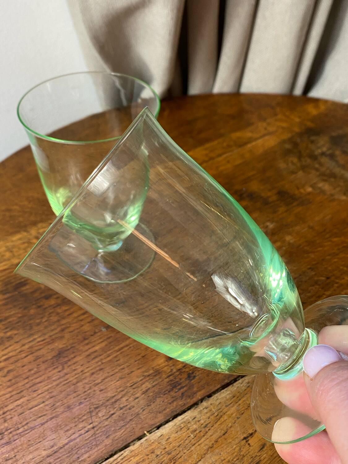 Two uraline glasses