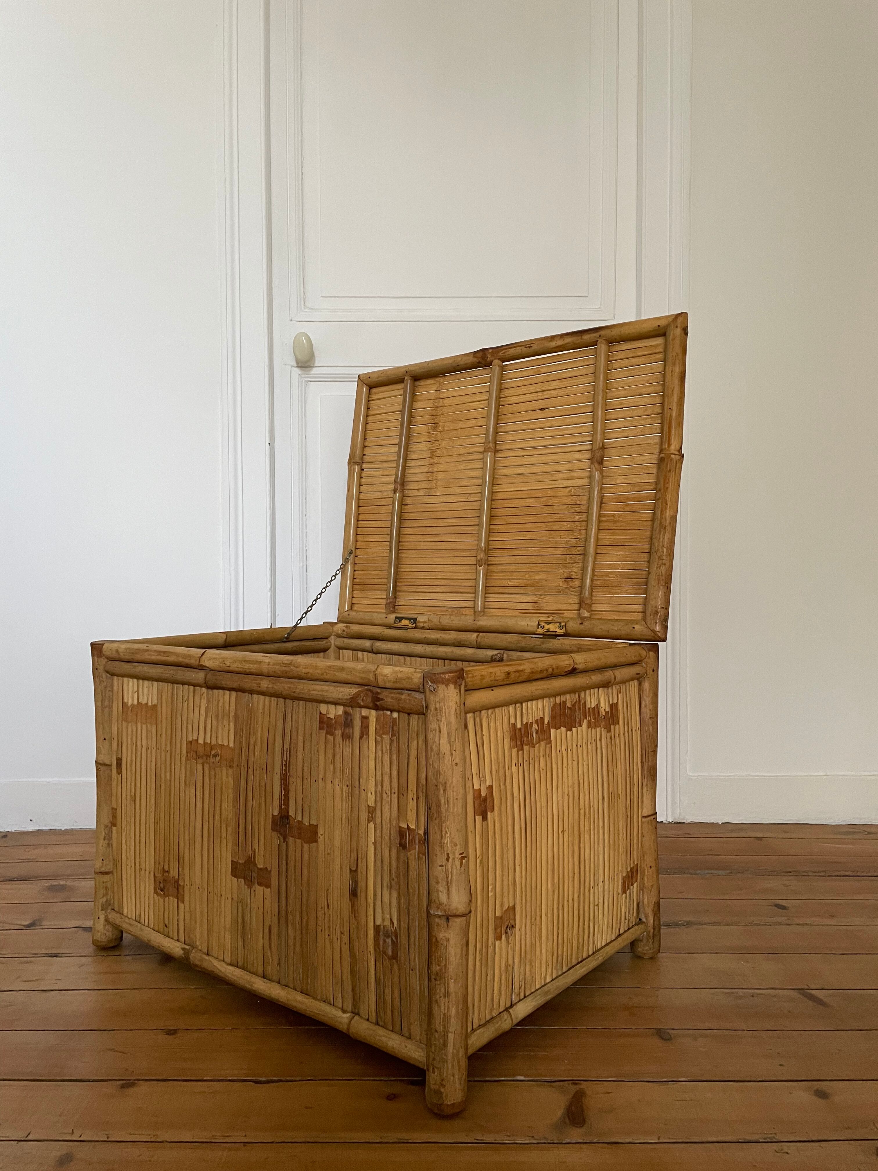 Bamboo storage chest, 1960