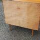 Vintage chest of drawers in gilded oak from the 50s 3 drawers feet bobbin