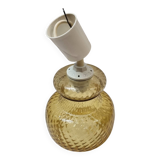 1960s orange glass pendant light