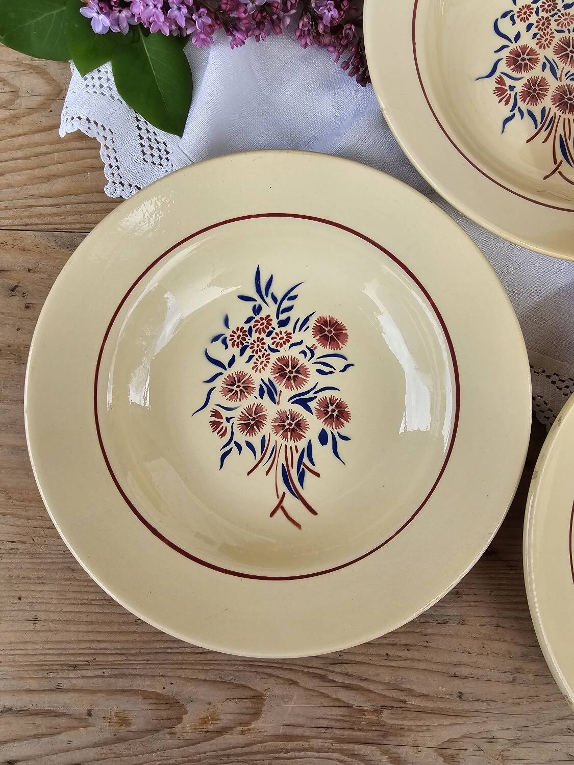 Deep plates x6 "Francine" Badonviller